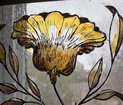 Amber stained glass