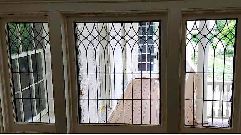 Charleston leaded glass window